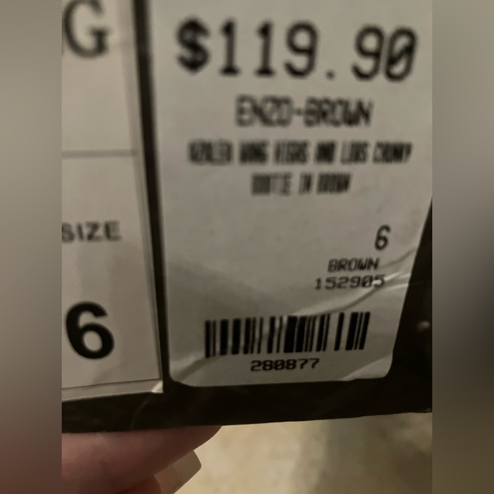 Azalea Wang Brown Patent Croc Pattern Chunky Flar… - image 6